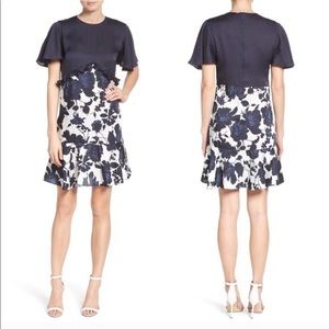 Sachin + Babi Nikki floral ruffle cocktail dress